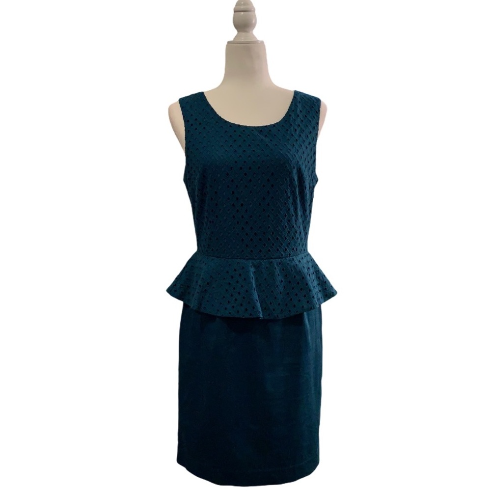 Banana Republic Dark Teal Peplum Dress 6